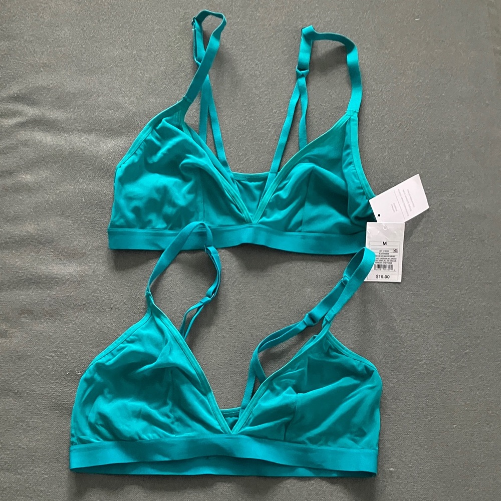 Set of 2 Teal Bralettes